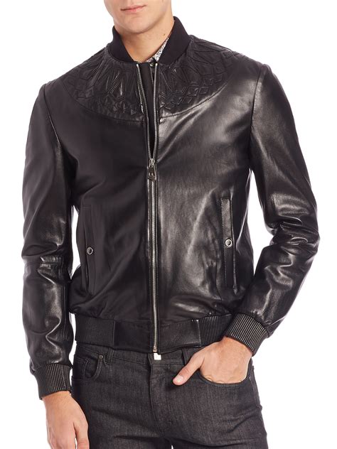 versace bomber jacket cheap|Versace bomber jacket leather.